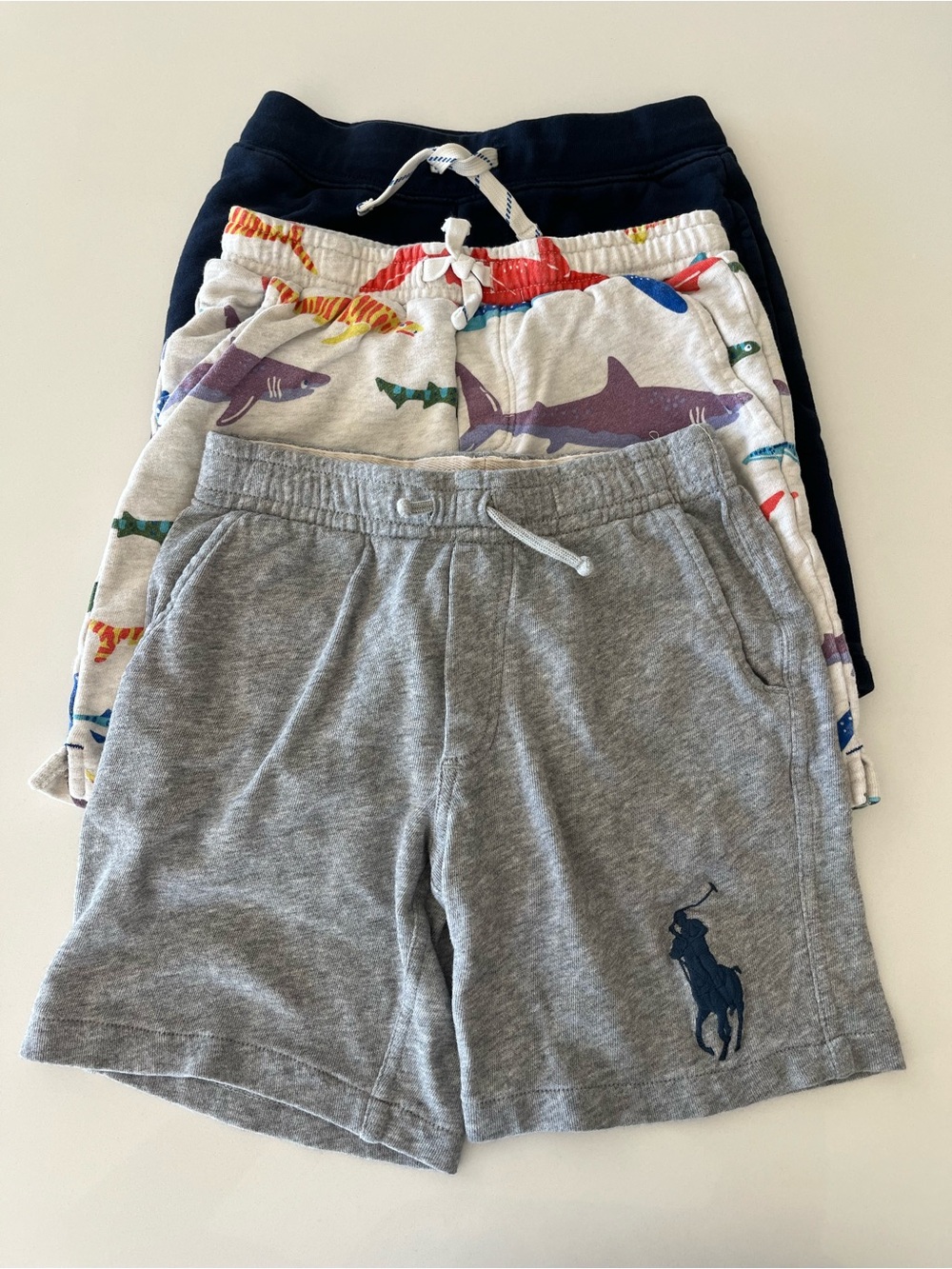Mini Boden, Ralph Lauren, Crewcuts - Bundle of 3 Boys Sweat Style Shorts Sz:6/7